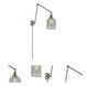 Stanton 30 inch 3.50 watt Satin Nickel Swing Arm Wall Light, Franklin Restoration