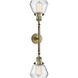 Franklin Restoration Fulton LED 17 inch Antique Brass Bath Vanity Light Wall Light in Clear Glass, Franklin Restoration