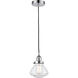 Edison Olean LED 7 inch Polished Chrome Mini Pendant Ceiling Light