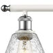 Ballston Cindyrella LED 26 inch White and Polished Chrome Bath Vanity Light Wall Light in Seedy Glass