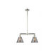 Franklin Restoration Large Cone LED 21 inch Polished Nickel Chandelier Ceiling Light in Plated Smoke Glass, Franklin Restoration
