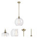 Ballston Athens 1 Light 12 inch Antique Brass Mini Pendant Ceiling Light in Clear Glass
