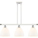 Ballston Ballston Dome LED 36 inch White and Polished Chrome Island Light Ceiling Light in Matte White Glass