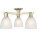Arcadia Castile 3 Light 23.5 inch Champagne Bronze Semi-Flush Mount Ceiling Light in White