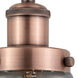 Franklin Restoration Canton LED 6.5 inch Antique Copper Sconce Wall Light in Seedy Glass