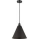 Ballston Cone LED 16 inch Matte Black Mini Pendant Ceiling Light