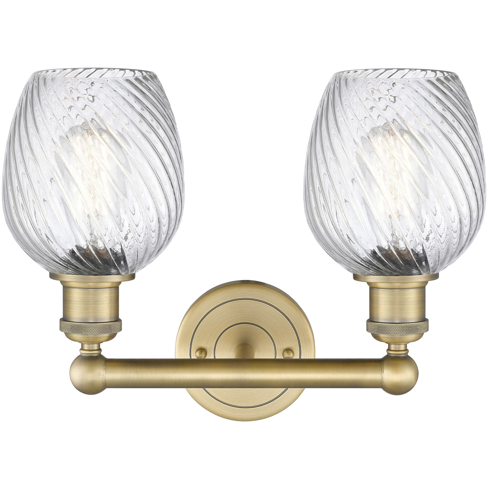 Salina 2 Light 14 inch Brushed Brass Bath Vanity Light Wall Light