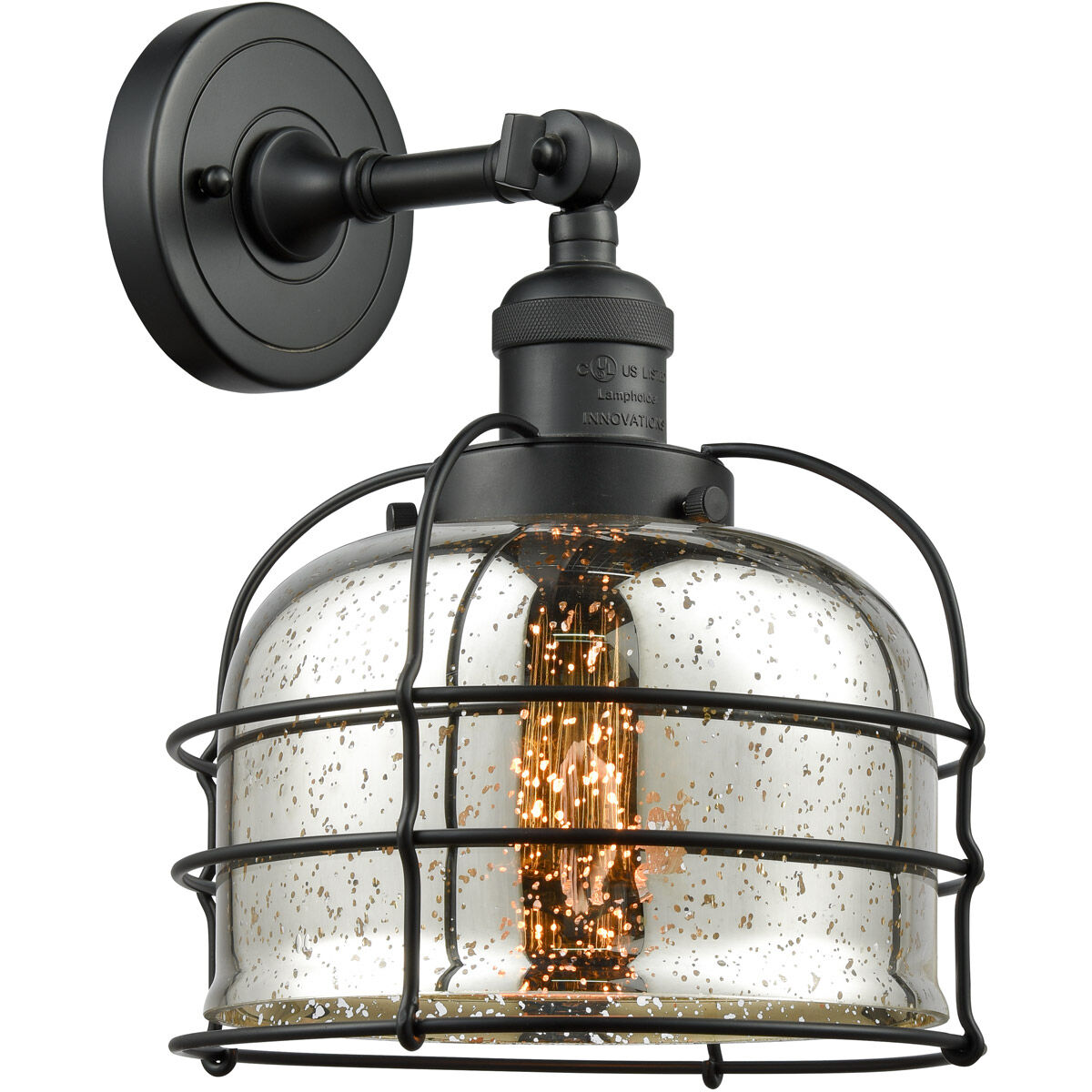 Franklin Restoration Large Bell Cage 1 Light 9.00 inch Wall Sconce