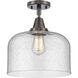 Franklin Restoration X-Large Bell 1 Light 12 inch Oil Rubbed Bronze Flush Mount Ceiling Light in Seedy Glass