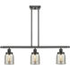 Small Bell 3 Light 36 inch Oil Rubbed Bronze Island Light Ceiling Light, Ballston