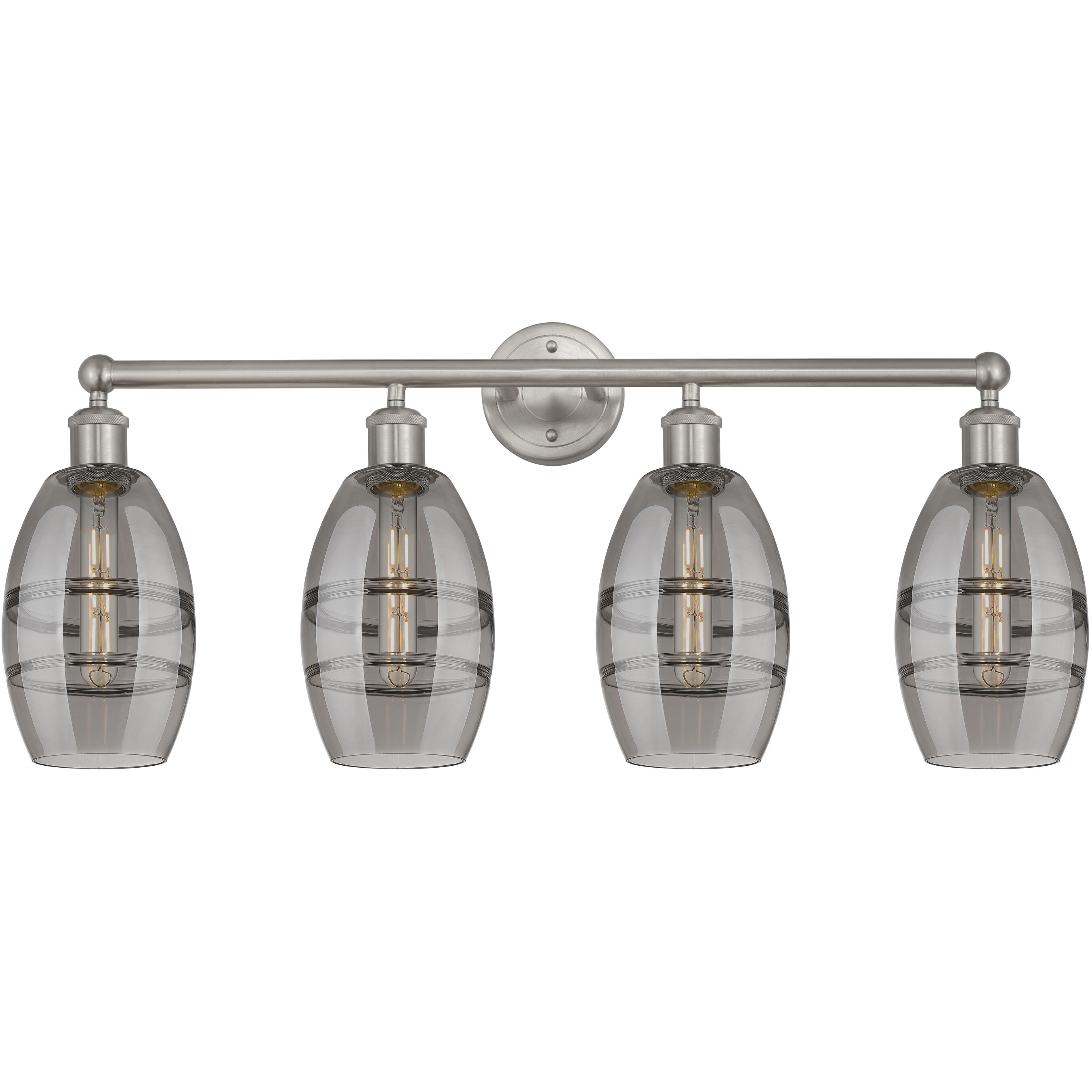 Edison Vaz 4 Light 32.88 inch Brushed Satin Nickel Bath Vanity Light Wall Light