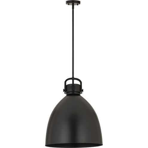 Newton Bell 1 Light 18 inch Matte Black Pendant Ceiling Light