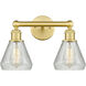 Conesus 2 Light 15 inch Satin Gold Bath Vanity Light Wall Light