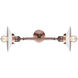 Franklin Restoration Halophane LED 9 inch Antique Copper Bath Vanity Light Wall Light in Matte White Halophane Glass, Franklin Restoration