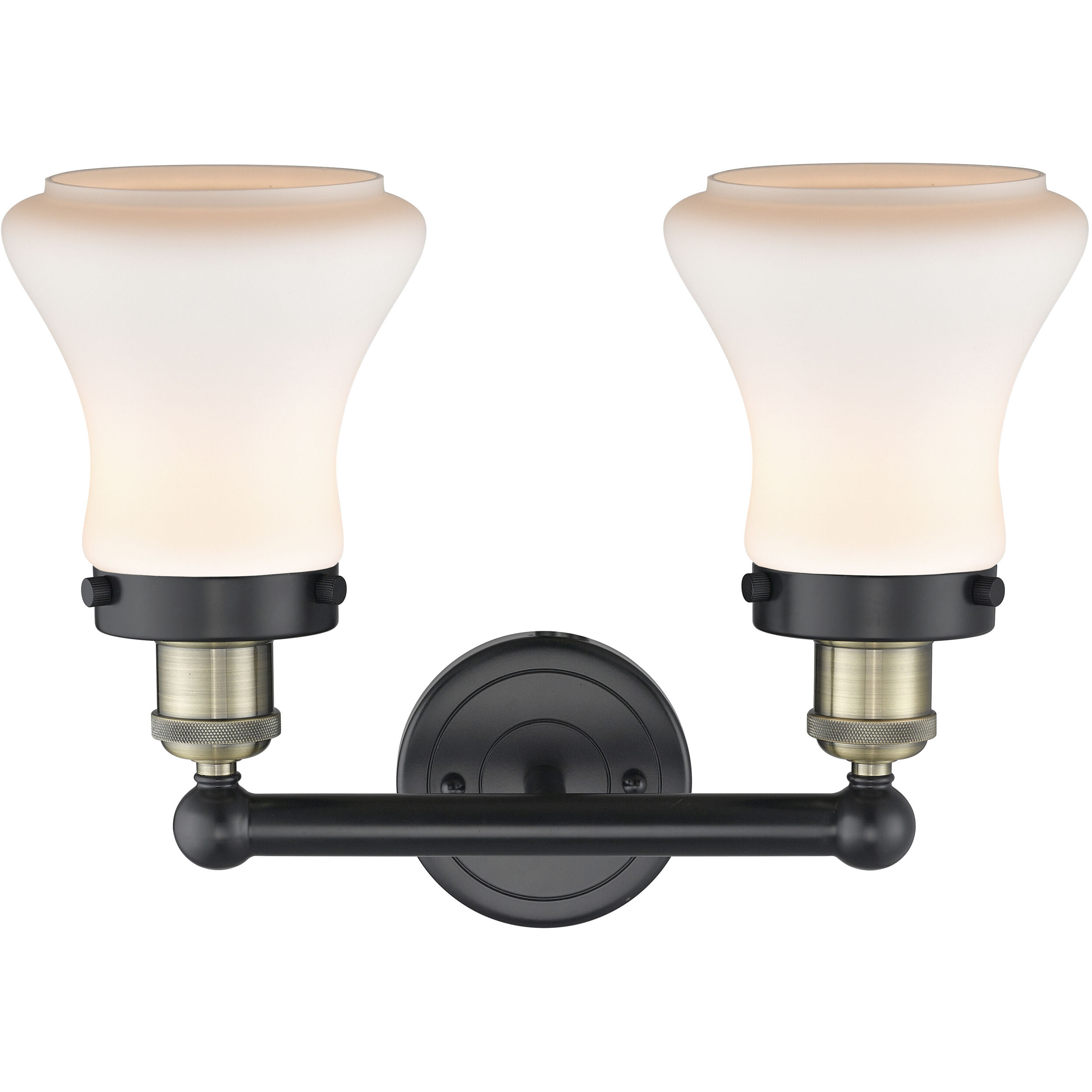Bellmont 2 Light 15.5 inch Black Antique Brass Bath Vanity Light Wall Light in Matte White