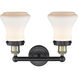 Bellmont 2 Light 15.5 inch Black Antique Brass and Matte White Bath Vanity Light Wall Light