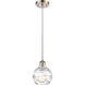 Ballston Small Deco Swirl 1 Light 6 inch Brushed Satin Nickel Mini Pendant Ceiling Light, Ballston