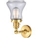 Franklin Restoration Bellmont 1 Light 7 inch Satin Gold Sconce Wall Light in Clear Glass, Franklin Restoration