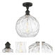 Edison Athens Water Glass 1 Light 10 inch Oil Rubbed Bronze Semi-Flush Mount Ceiling Light