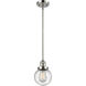 Franklin Restoration Beacon 1 Light 6 inch Polished Nickel Mini Pendant Ceiling Light in Incandescent, Seedy, Franklin Restoration