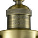 Franklin Restoration Beacon 1 Light 6 inch Antique Brass Semi-Flush Mount Ceiling Light in Matte White Glass, Franklin Restoration