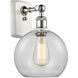 Ballston Athens LED 8 inch White and Polished Chrome Sconce Wall Light in Clear Glass