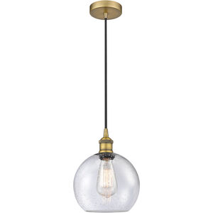 Edison Athens 1 Light 8 inch Brushed Brass Mini Pendant Ceiling Light
