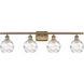 Ballston Small Deco Swirl 4 Light 36 inch Brushed Brass Bath Vanity Light Wall Light, Ballston