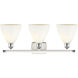 Ballston Ballston Dome LED 28 inch White and Polished Chrome Bath Vanity Light Wall Light in Matte White Glass