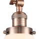 Franklin Restoration X-Large Cone 1 Light 12 inch Antique Copper Semi-Flush Mount Ceiling Light in Matte White Glass, Franklin Restoration