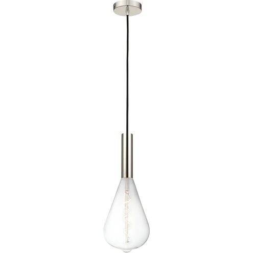 Ballston Edison LED 7 inch Polished Nickel Mini Pendant Ceiling Light