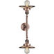 Franklin Restoration Railroad 2 Light 18 inch Antique Copper Bath Vanity Light Wall Light, Franklin Restoration