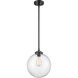 Nouveau XX-Large Beacon 1 Light 12 inch Oil Rubbed Bronze Mini Pendant Ceiling Light in Seedy Glass, Nouveau
