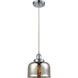 Ballston Bell LED 8 inch Polished Chrome Mini Pendant Ceiling Light, Large Bell