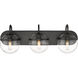 Auralume Sands LED 24 inch Matte Black Bath Vanity Light Wall Light