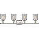 Ballston Caledonia LED 36 inch Polished Nickel Bath Vanity Light Wall Light in Charcoal Glass, Ballston