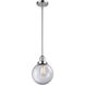 Franklin Restoration Beacon LED 8 inch Polished Chrome Mini Pendant Ceiling Light in Clear, Franklin Restoration
