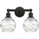 Edison Athens Deco Swirl 2 Light 15 inch Oil Rubbed Bronze Bath Vanity Light Wall Light