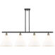 Ballston Ballston Cone LED 50.25 inch Black Antique Brass and Matte Black Island Light Ceiling Light in Matte White Glass