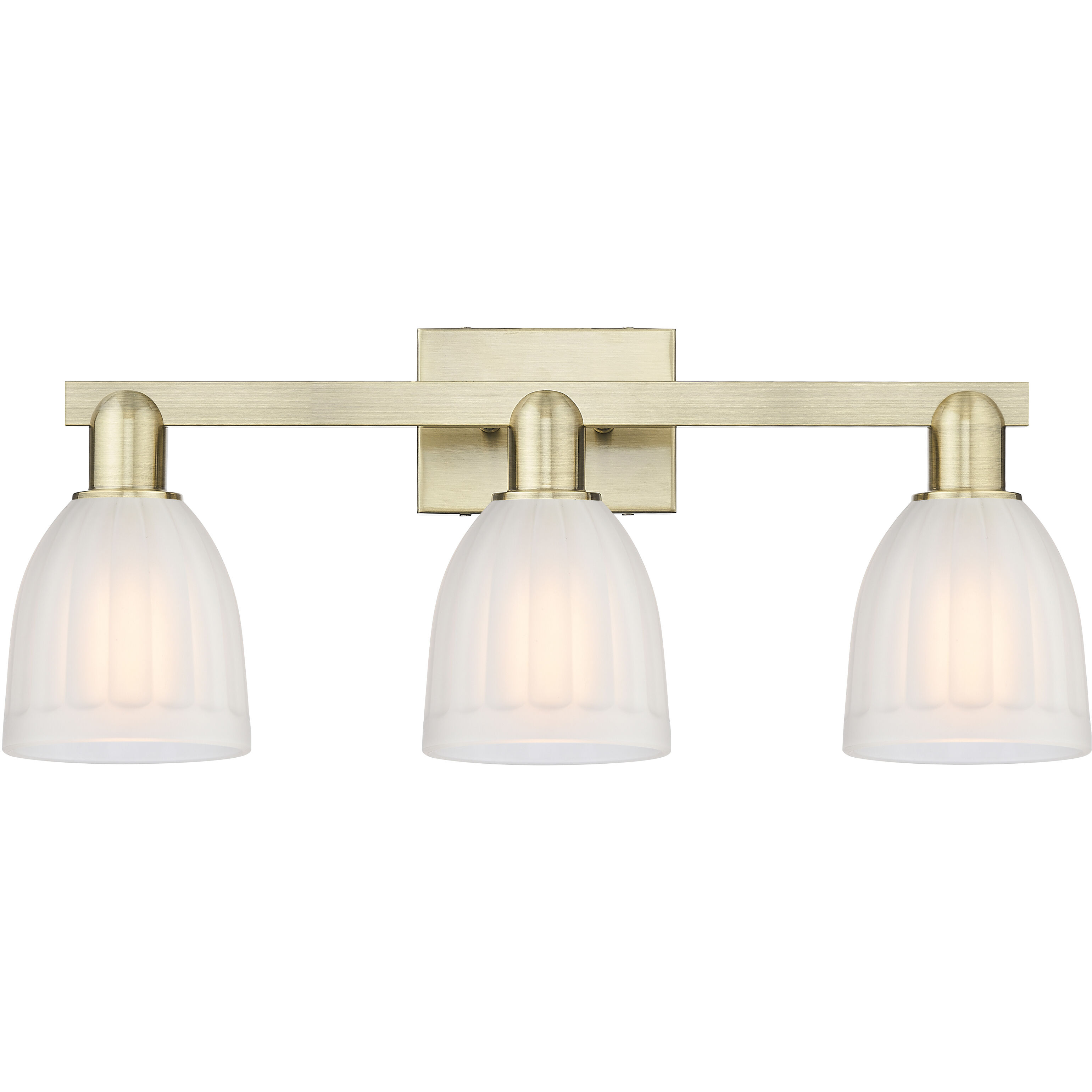 Arcadia Brookfield 3 Light 24.75 inch Antique Brass Bath Vanity Light Wall Light