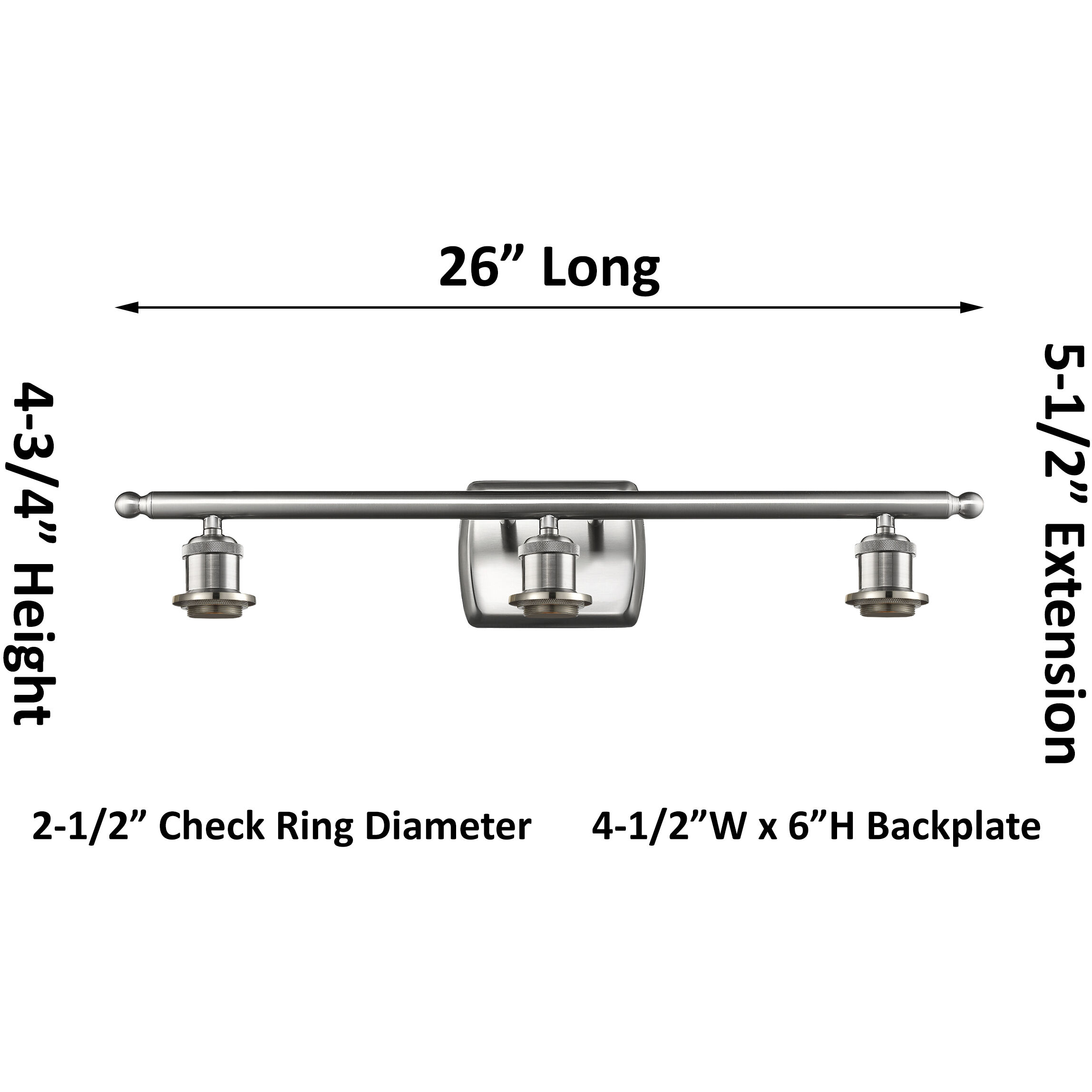 Ballston Ellery 3 Light 26 inch Matte Black Bath Vanity Light Wall Light in Clear Glass, Ballston