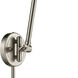 Bare Bulb 30 inch 60.00 watt Satin Nickel Swing Arm Wall Light, Franklin Restoration