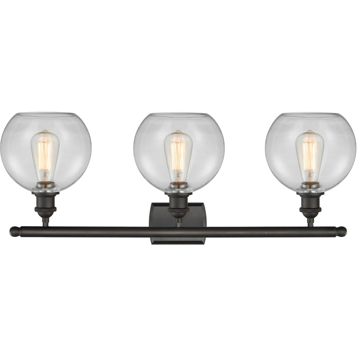 Ballston Athens LED 26 inch Oil Rubbed Bronze Bath Vanity Light Wall Light in Clear Glass, Ballston