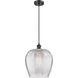 Ballston Norfolk 1 Light 12 inch Matte Black Mini Pendant Ceiling Light in Clear Glass