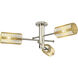 Crown Point 3 Light 29.38 inch Polished Nickel Flush Mount Ceiling Light in Mercury Glass