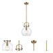 Restoration Newton LED 10 inch Brushed Brass Mini Pendant Ceiling Light, Restoration