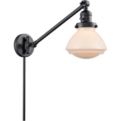 Olean 18 inch 60.00 watt Matte Black Swing Arm Wall Light, Franklin Restoration