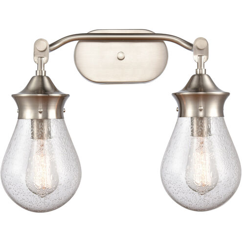 Genesis 2 Light 18.25 inch Satin Nickel Bath Vanity Light Wall Light
