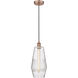 Edison Windham LED 7 inch Antique Copper Mini Pendant Ceiling Light