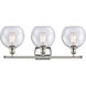 Ballston Athens 3 Light 26 inch Polished Nickel Bath Vanity Light Wall Light in Seedy Glass, Ballston